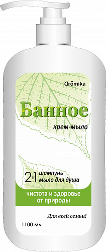 жидкое крем-мыло Antibak 1100мл, 2в1, дозатор\12 (Aromika)