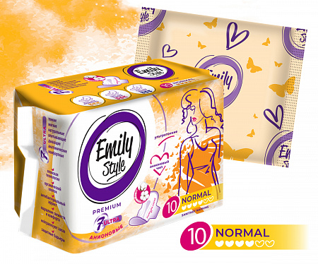 прокладки Emily Style premium normal 10шт\24 (Арвитекс) **