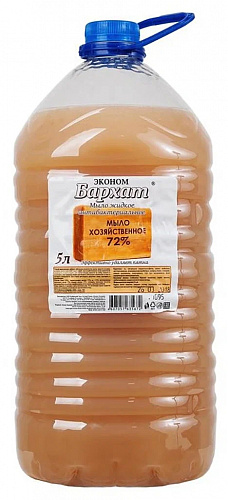 хозяйственное жидкое мыло Бархат 72% 5л\4