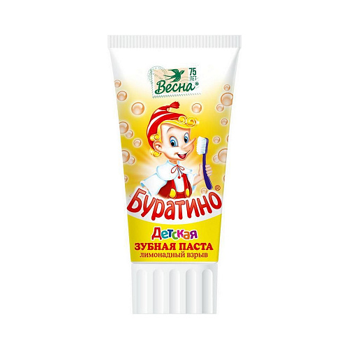 зубная паста детская Буратино 75г, лимонад\48 (Весна)