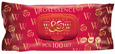 влажные салфетки W&W 100шт, парфюмированные, с клапаном\10 (Пласт Трейд)