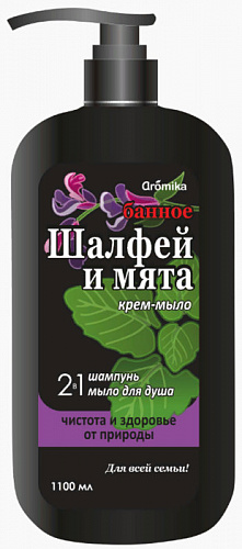 жидкое крем-мыло Antibak 1100мл, 2в1, дозатор\12 (Aromika)